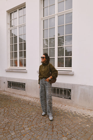 BLAKE LEOPARD JEANS KHAKI