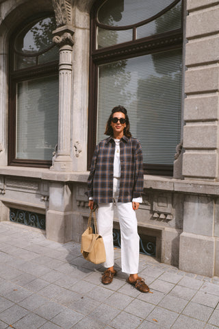 COCO SHIRT CHECKERED BROWN/NAVY