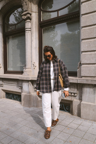 COCO SHIRT CHECKERED BROWN/NAVY
