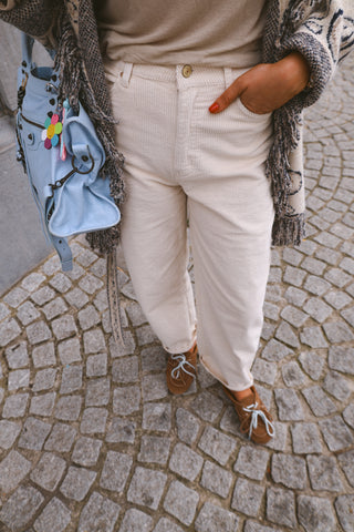 SKYE CORDUROY TROUSERS BEIGE