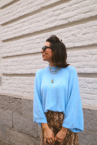 QUINN KNIT LIGHT BLUE