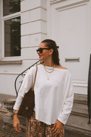 MIMI OFF SHOULDER T-SHIRT WHITE