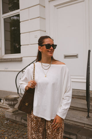 MIMI OFF SHOULDER T-SHIRT WHITE