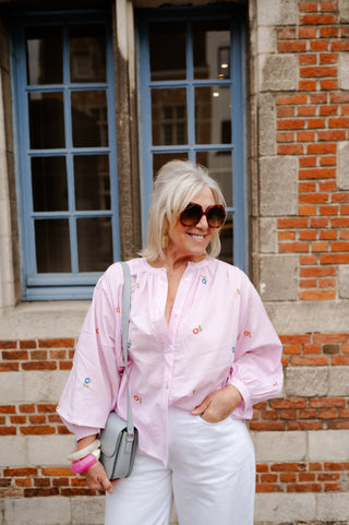SAM BLOUSE PINK FLOWERS