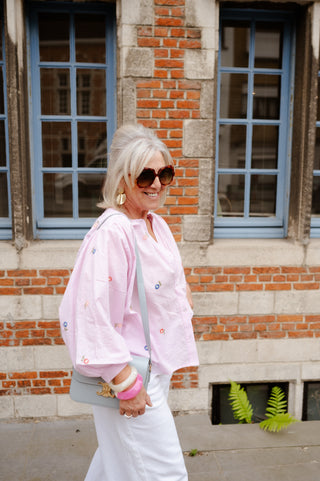 SAM BLOUSE PINK FLOWERS
