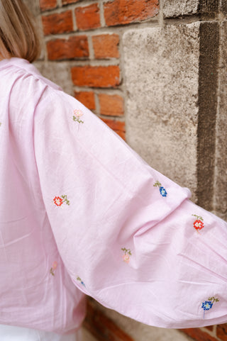 SAM BLOUSE PINK FLOWERS