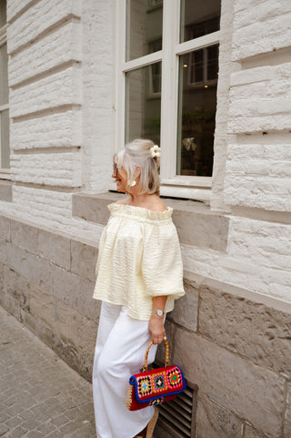 LOUISA OFF-SHOULDER BLOUSE YELLOW