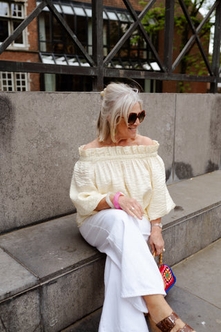 LOUISA OFF-SHOULDER BLOUSE YELLOW