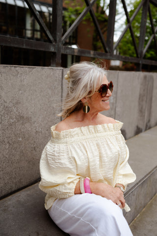 LOUISA OFF-SHOULDER BLOUSE YELLOW