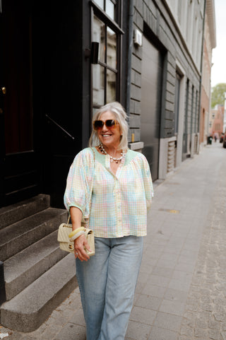 AMBER VICHY BLOUSE MULTICOLOR