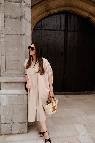 ZIZZY DRESS TAUPE