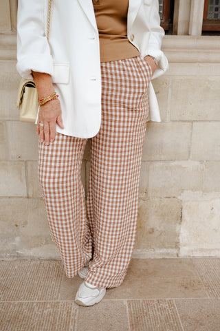 ACE VICHY TROUSERS BROWN