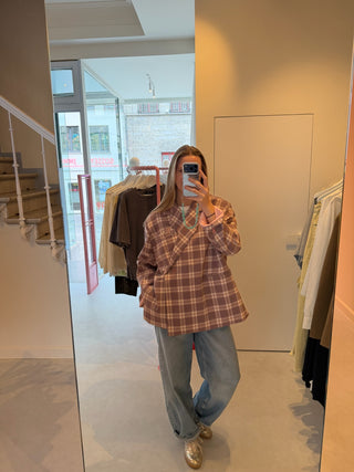 ELLIE BLAZER CHECKERED GREY/PINK