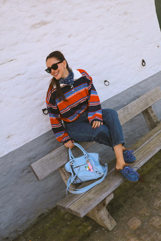 BLAIR STRIPED POLO RED/NAVY/BLUE
