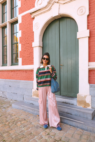 PREORDER - POPY SATIN TROUSERS PINK