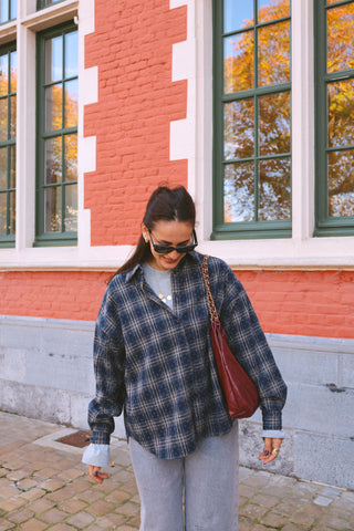 PREORDER - HAZEL CHECKED GLITTER SHIRT