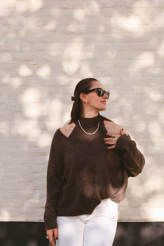 ALIX TWO PIECE KNIT BROWN