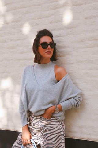 ALIX TWO PIECE KNIT GREY
