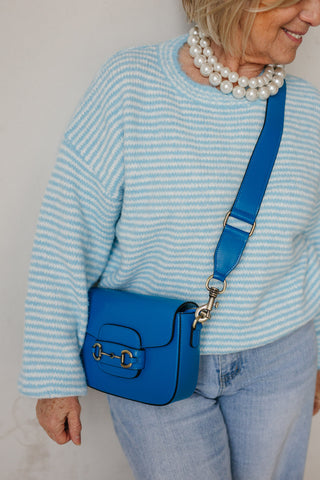 BEAU KNIT STRIPES BLUE / WHITE