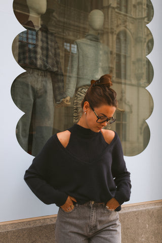 ALIX TWO PIECE KNIT NAVY