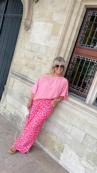 LEO PINK TETRA TROUSERS