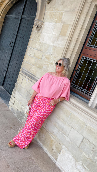 LEO PINK TETRA TROUSERS