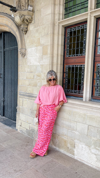 LEO PINK TETRA TROUSERS