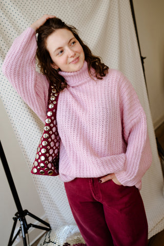 FRAN TURTLENECK KNIT PINK