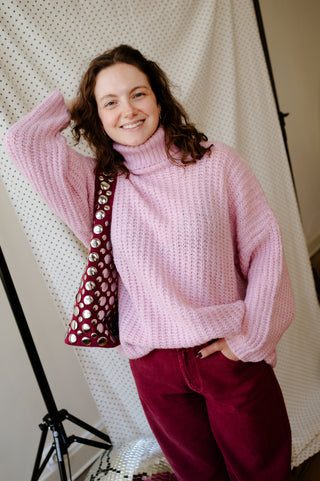 FRAN TURTLENECK KNIT PINK