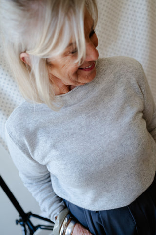 AMELIA CASHMERE KNIT GREY