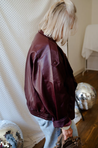 REMY LEATHER JACKET BURGUNDY