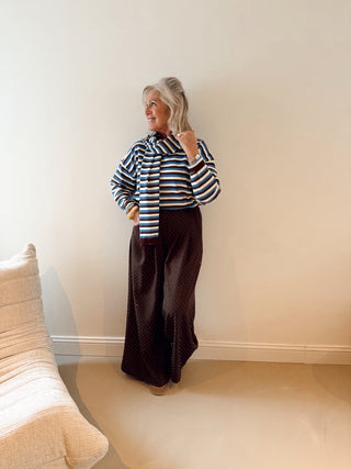 HEATH SWEATER STRIPES BLUE/YELLOW