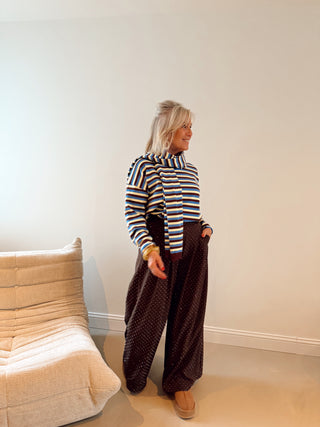 HEATH SWEATER STRIPES BLUE/YELLOW