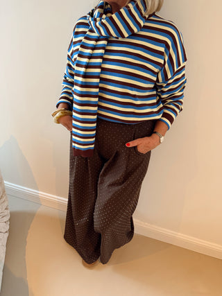 HEATH SWEATER STRIPES BLUE/YELLOW