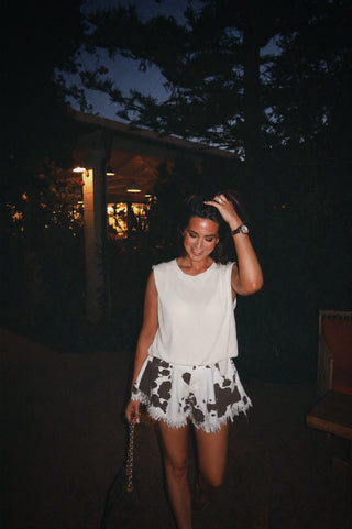 ODILE JEANSSHORT COWPRINT