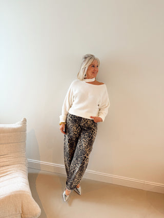 EDWARD CUT-OUT SHOULDER KNIT WHITE