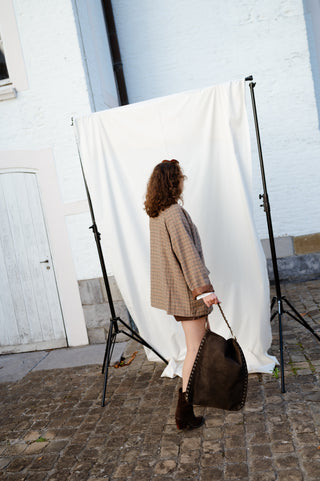 SADIE JACKET CHECKERED BROWN