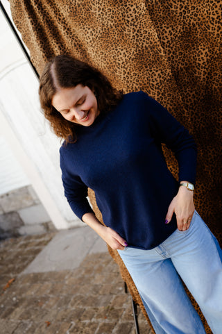 AMELIA CASHMERE KNIT NAVY