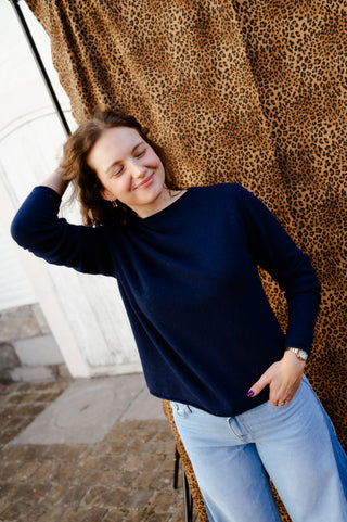 AMELIA CASHMERE KNIT NAVY