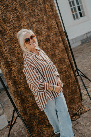 ESMEE BLOUSE STRIPES BROWN