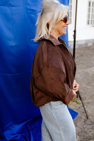 CHARLES SUEDE JACKET BROWN