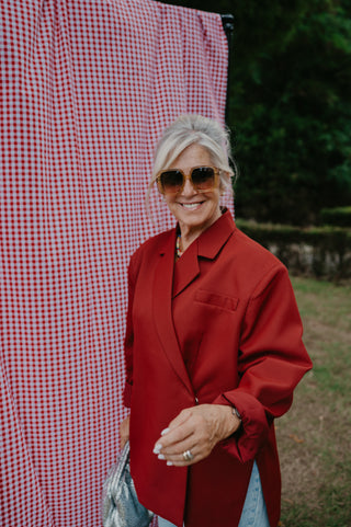 ELLIE BLAZER BURGUNDY