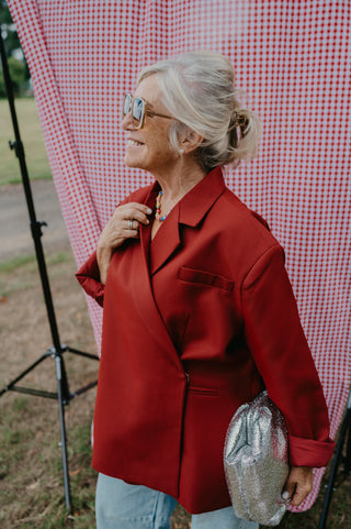 ELLIE BLAZER BURGUNDY