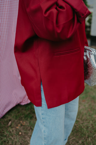 ELLIE BLAZER BURGUNDY