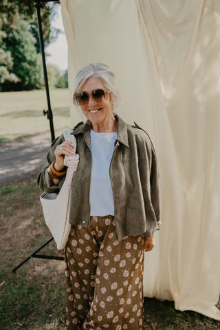 CORA SUEDE JACKET KHAKI