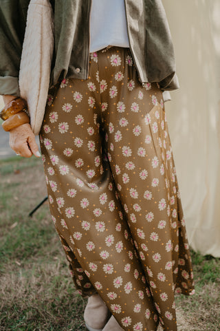 ANNA TROUSERS FLOWER KHAKI