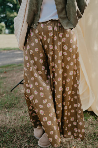 ANNA TROUSERS FLOWER KHAKI