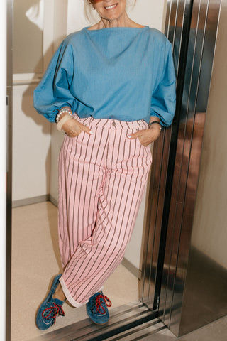 NONA CROPPED BLOUSE DENIM