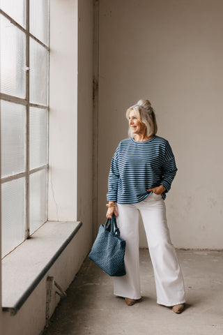 MAX LONGSLEEVE T-SHIRT STRIPES NAVY