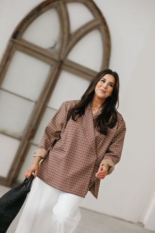 ELLIE BLAZER CHECKERED RED